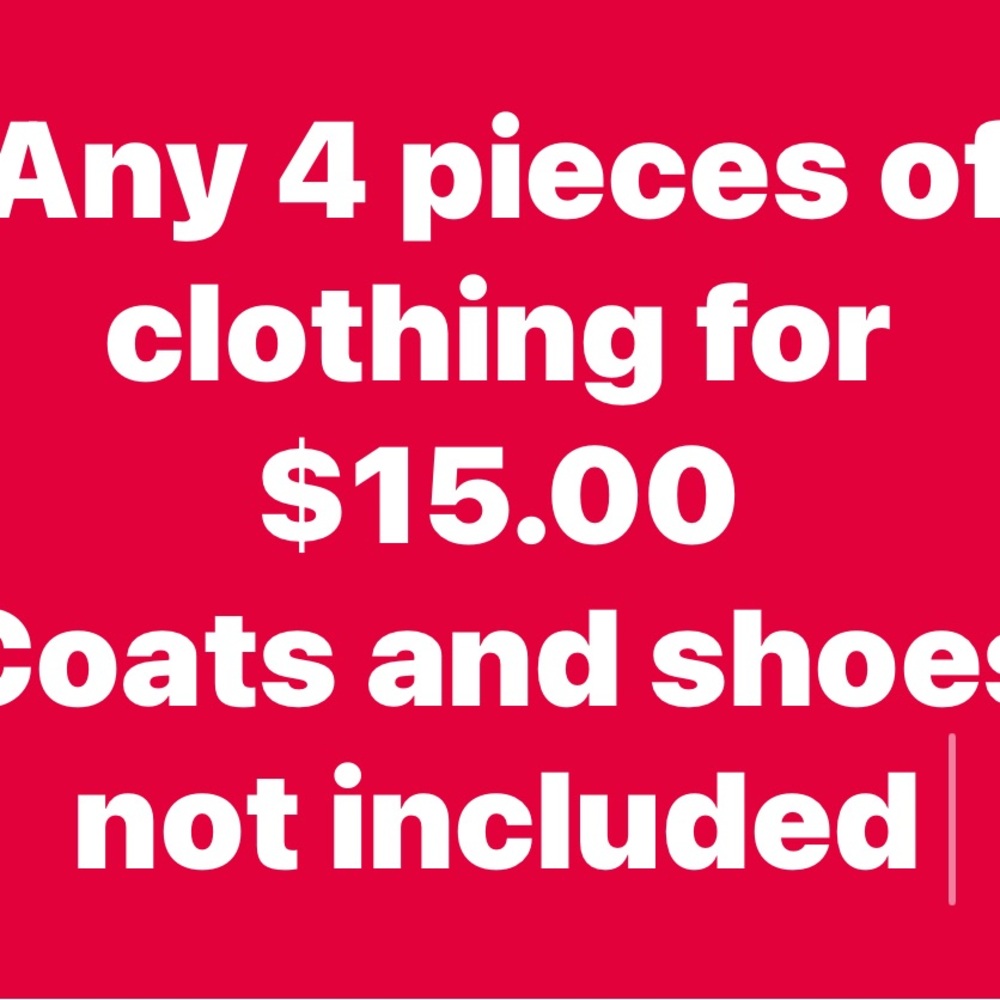 Red Clothing Deal Sign